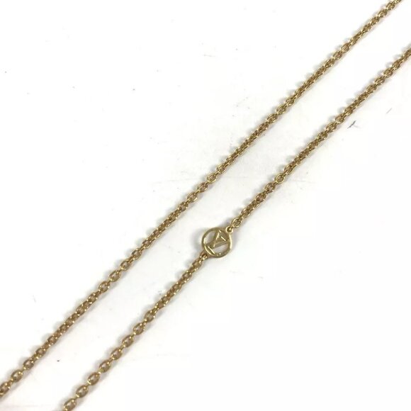 Auth LOUIS VUITTON M68920 Accessories Essential V Planet V logo Chain Necklace - Picture 3 of 11